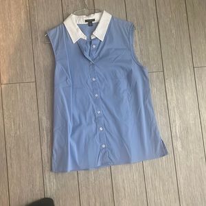 sleeveless button up